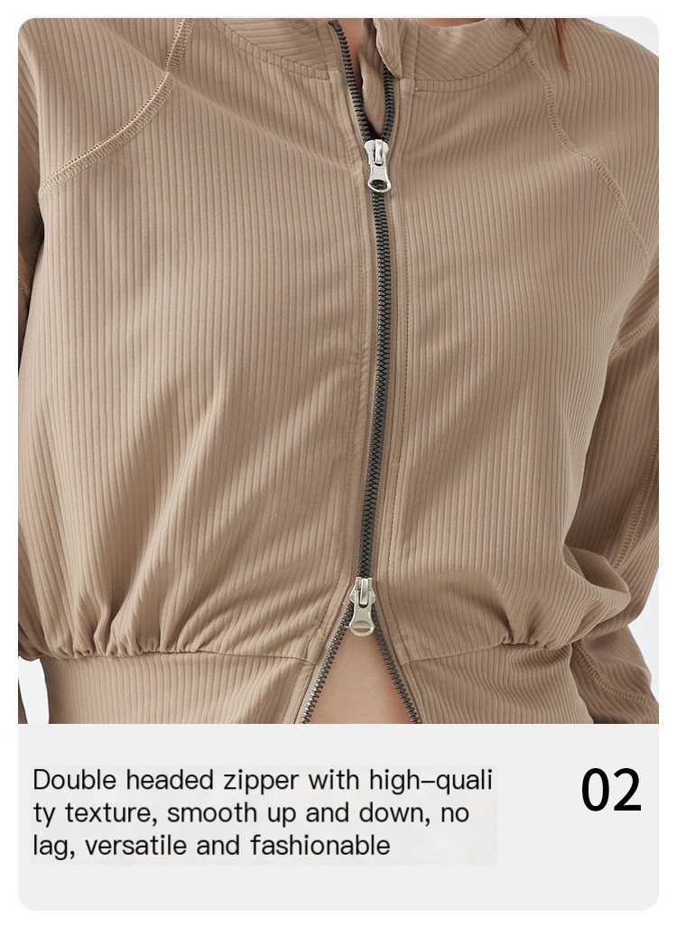 Double Zipper Loose Long Sleeve Sweatshirt Coat