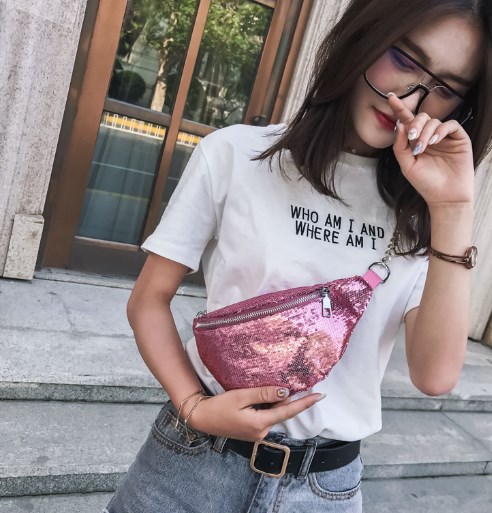 Mermaid Makeup Waist Bag - Black