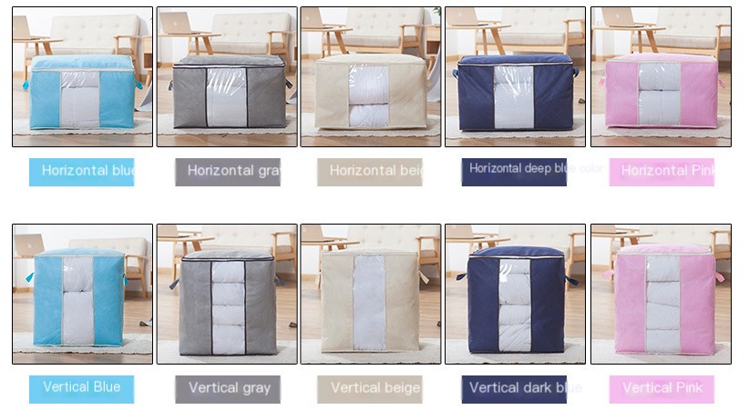 Quilt Storage Bag - Gray Vertical-Thickened