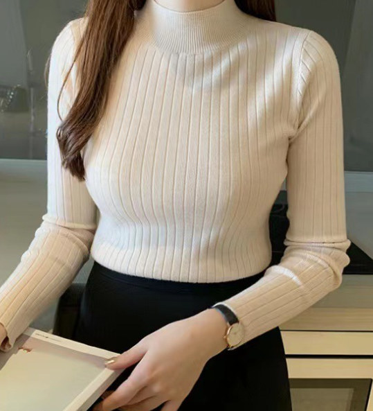 Sexy high neck slim short tie up top