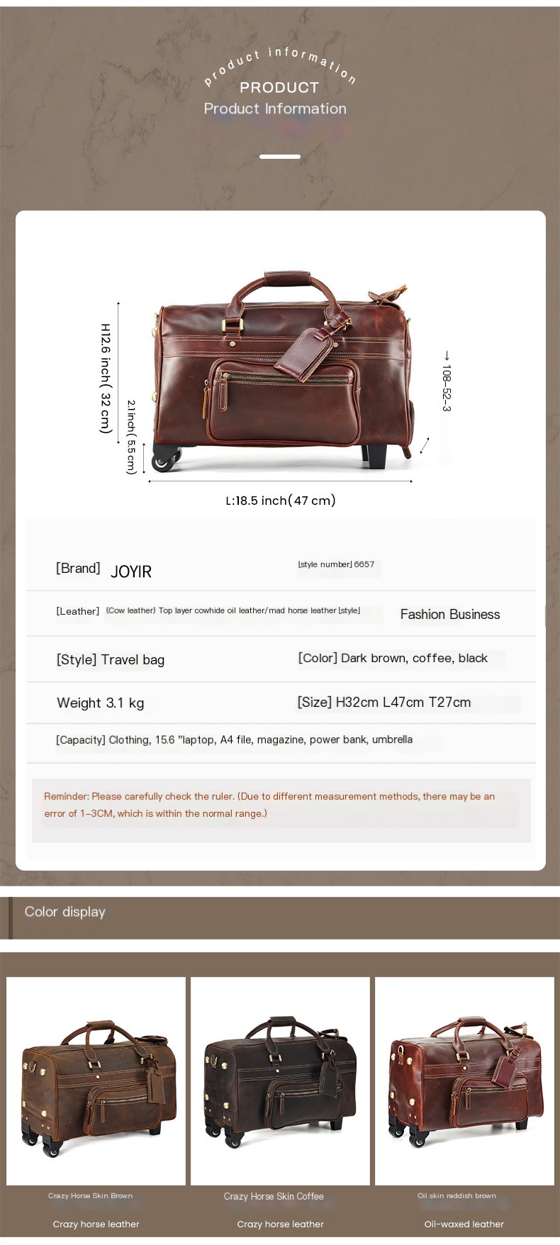 Large Capacity Luggage Business Travel Handbag