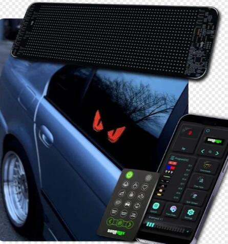 Ultra-thin car LED advertising screen bluetooth full-color electronic soft screen led car si gn display image