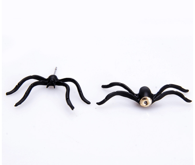 Crawling Spider Earrings in Use