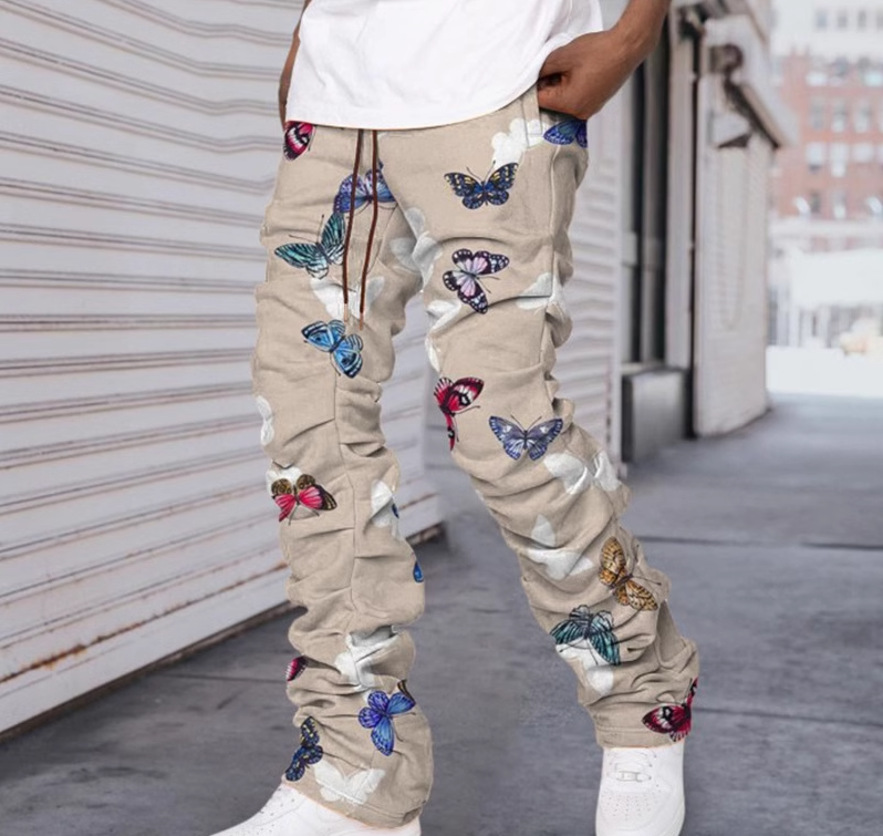 Butterfly Printed Casual Pants 4