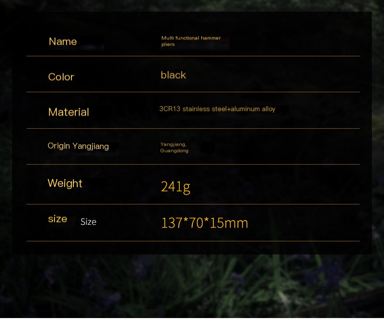 Black Multi-Function Hammer Image 2