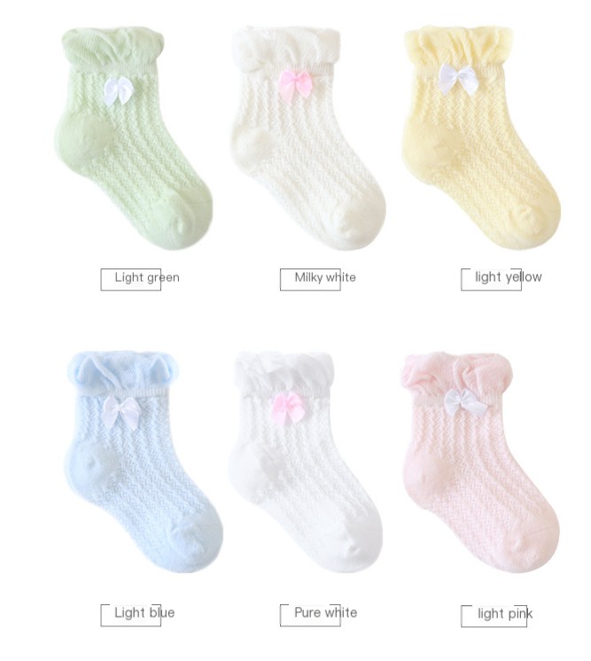 Calcetines de Princesa con Lazo de Hongos para Niños