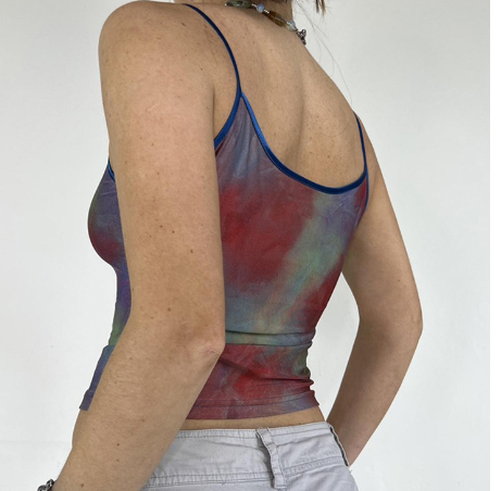 Tie-dye Printing Mesh Camisole Image 3