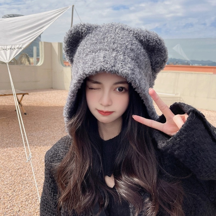 Bear Ear Hat Gray