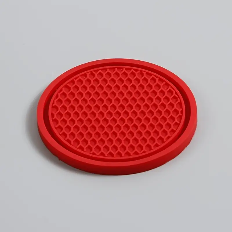 1pc Car Coaster Universal Style Non-slip Anti-scalding Adhesive Mat image