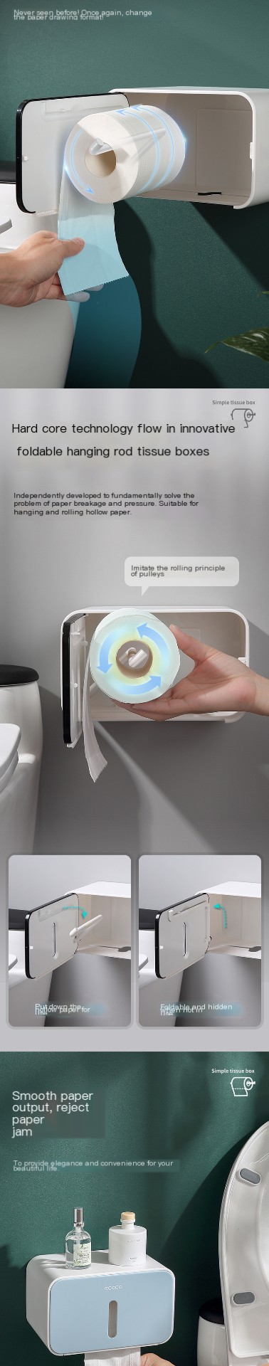 ecoco Tissue Box Black