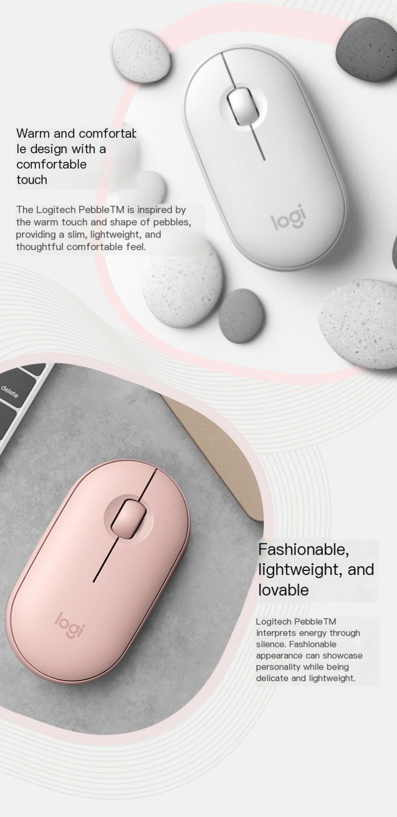 Logitech Pebble K390 in White