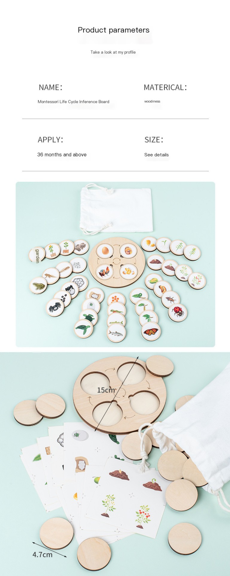 Montessori Wooden Puzzle Image 1