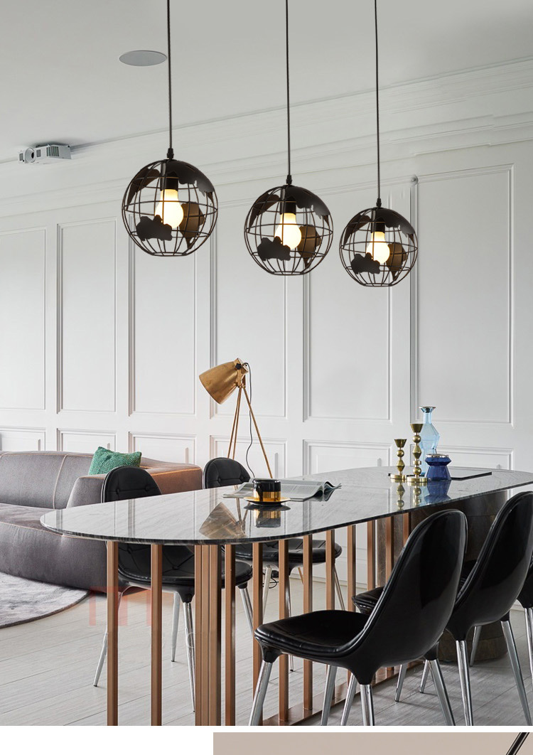 Globe Pendant Light in Setting