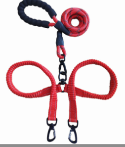 Pup Picks™ Dual Dog Leash in use