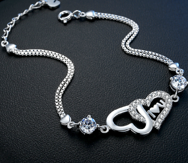 925 Sterling Silver Heart Bracelet