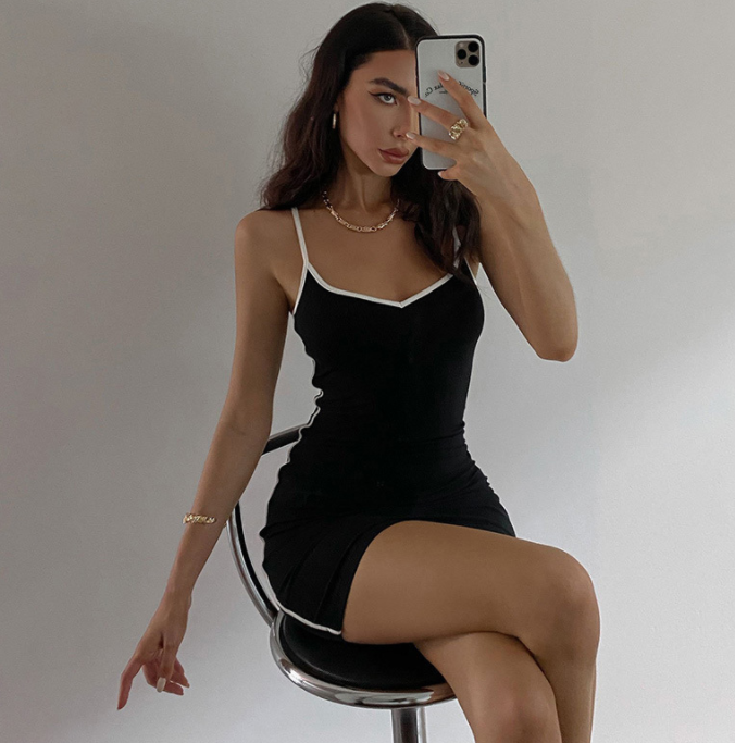 Elegant High-grade Slim-fit Suspender Hip Skirt