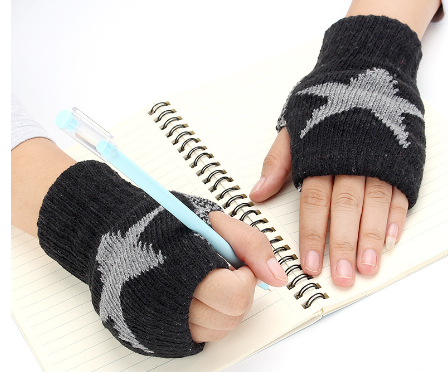 Winter Half-finger Gloves Black