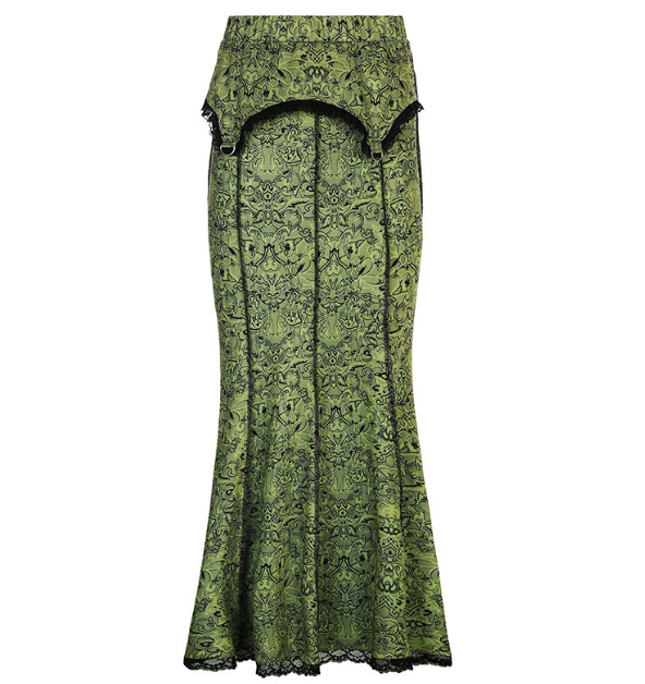 Women's Skirt New Retro Printed Hottie Sexy High Waist Lace Fishtail Skirt