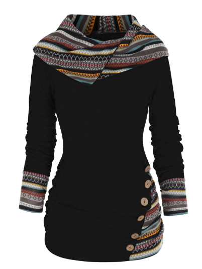 Knitted Long Sleeve Button Top Style