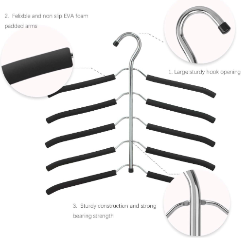 Non-slip sponge clothes hanger pink