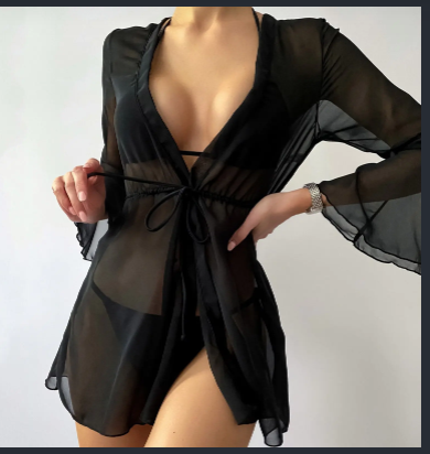 Women’s Sheer Mesh Cover-Up Shorts Image 3