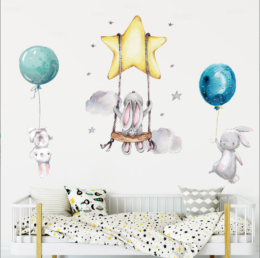 Bunny Baby Nursery Wall Stickers