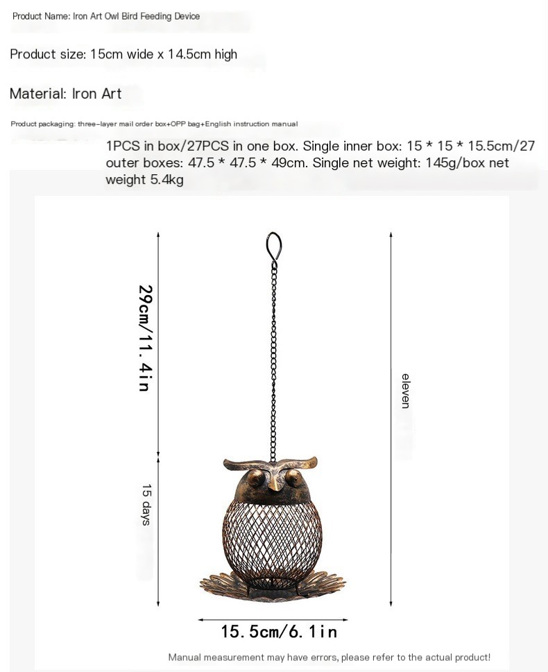 Owl Hummingbird Feeder