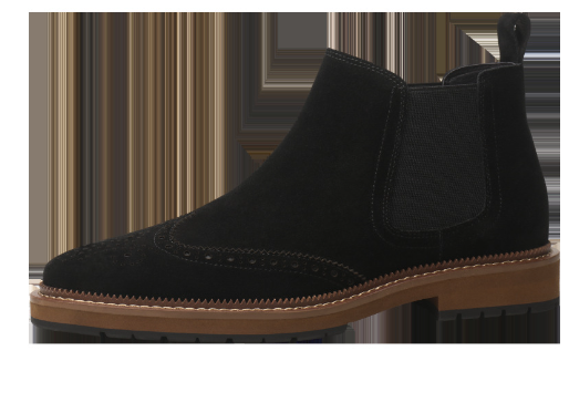 Black Frosted Leather Ankle Boots