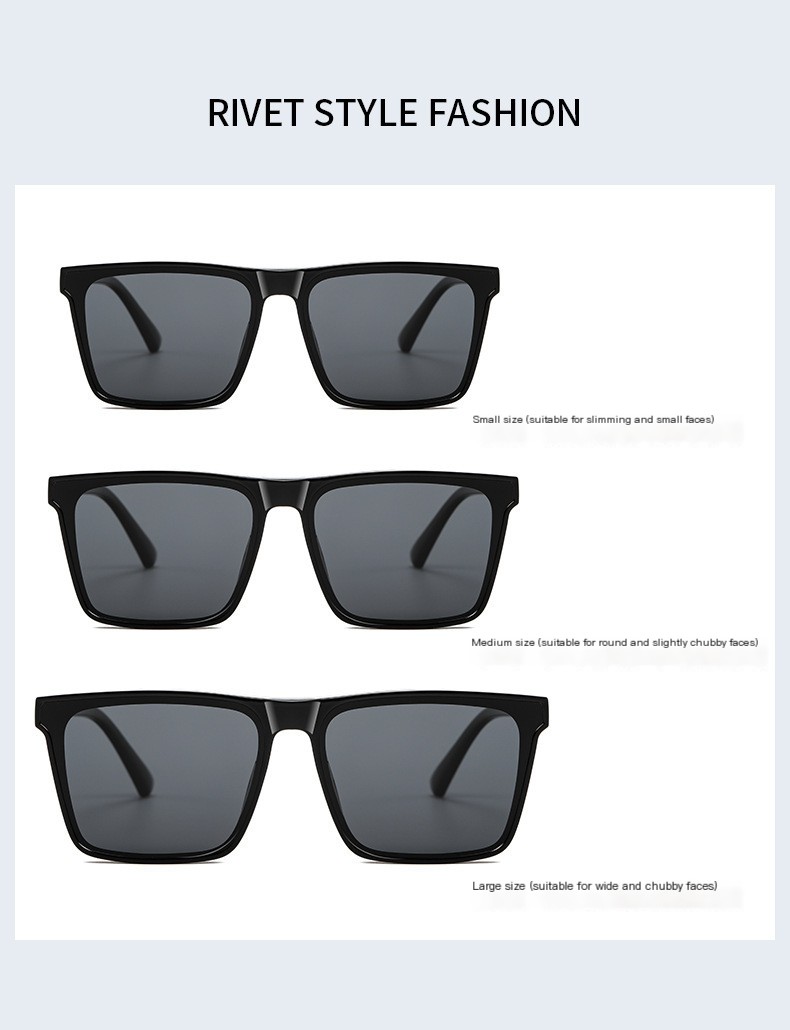 Black frame gray film glasses