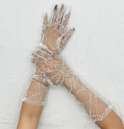 Spider Web Gloves Detail