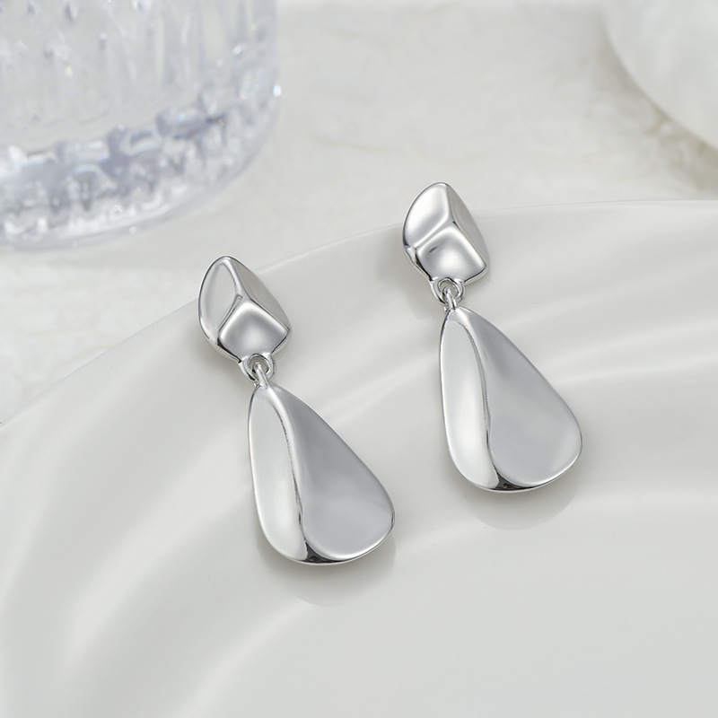 Geometric Color Block Earrings - Gold