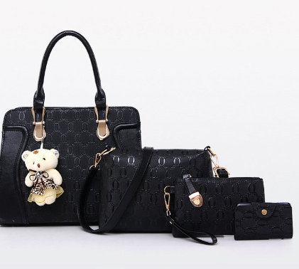 Women's Solid Color Bag Set Image 3