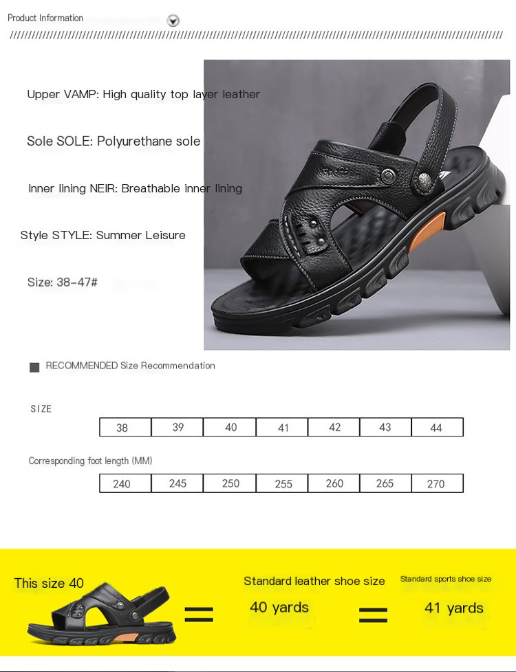 Men's Leather Sandals