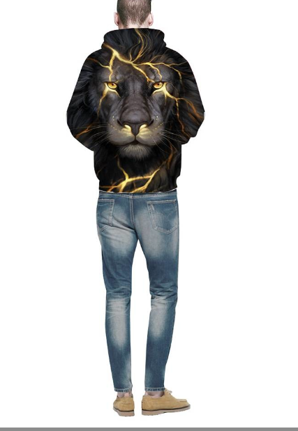 Black Lion 3D Sweatshirt Image 5