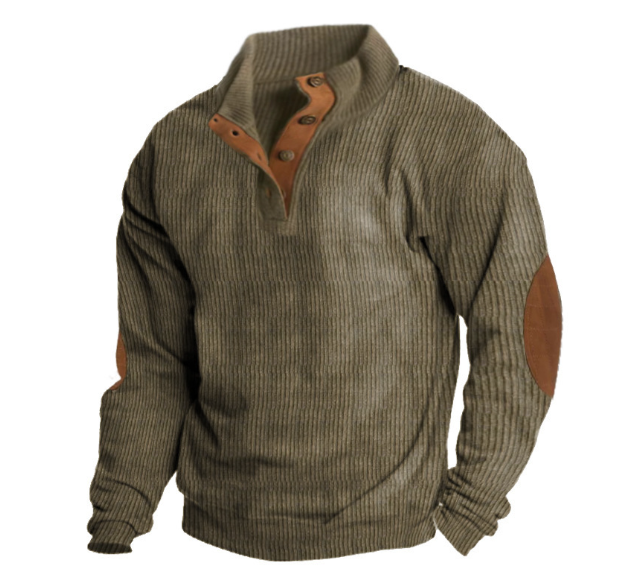 Men's Outdoor Long-sleeved Zipper Stand-up Collar Sports Sweatshirt