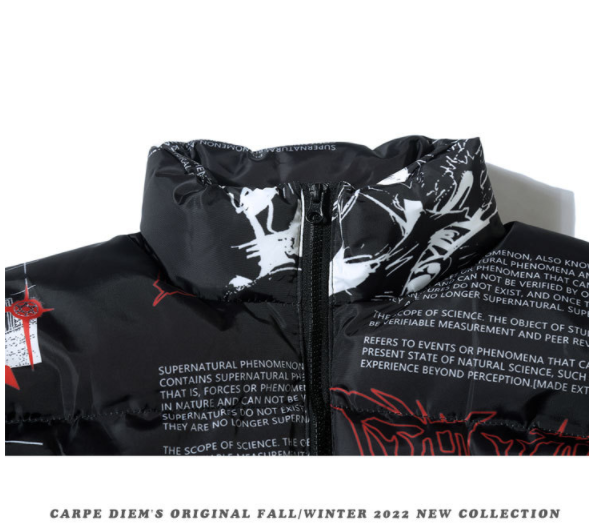 Anime Print Cotton Coat - Fashionable Look