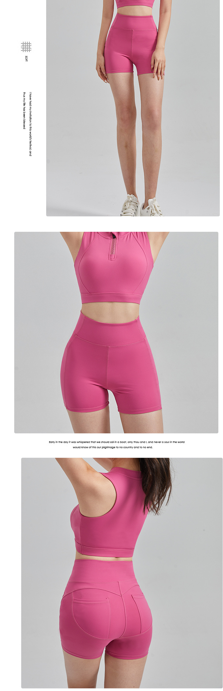 High-waisted sports shorts image 2