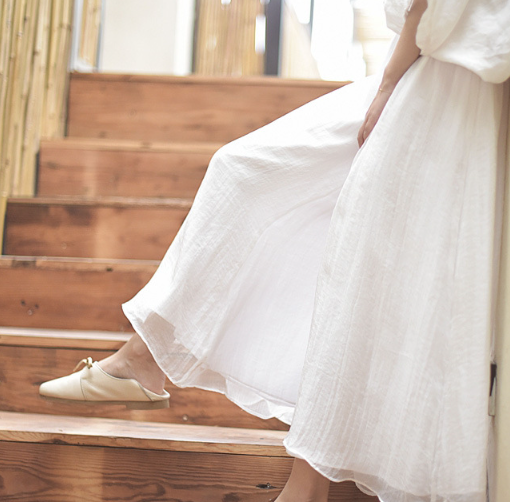Bamboo Cotton Wide Leg Pants - Blue