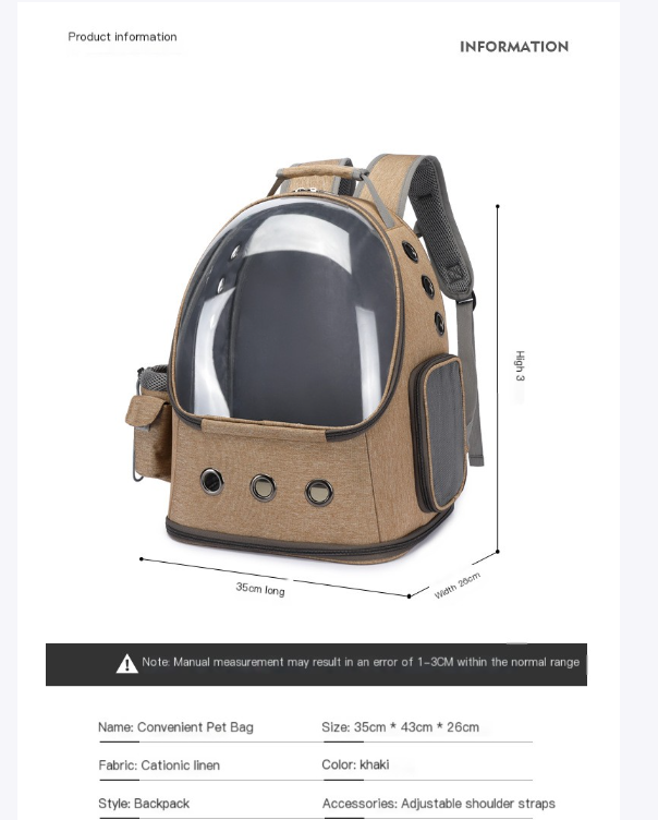 Transparent Pet Backpack Image 1