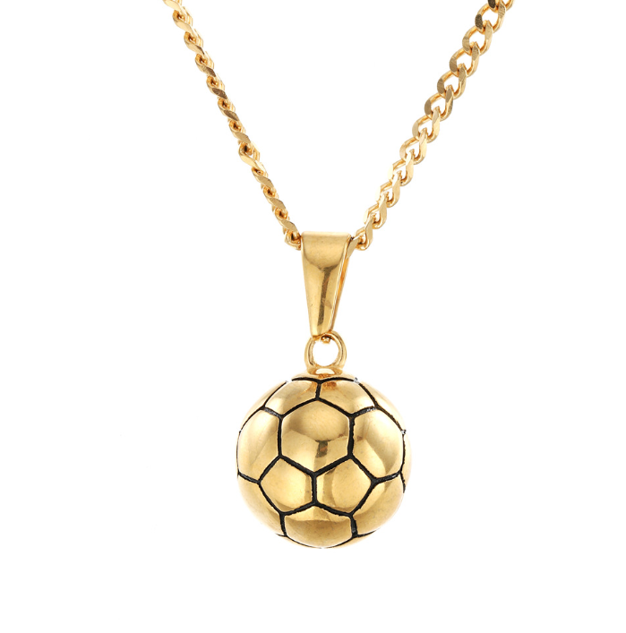 Football Pendant Necklace Image 1