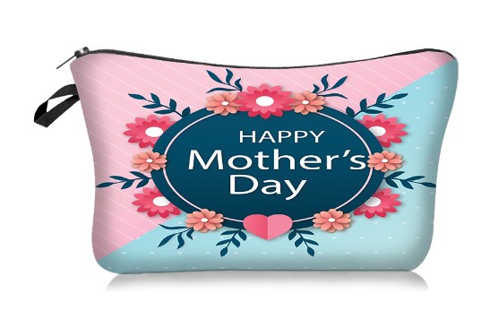 Mother's Day Cosmetic Bag - Zipper Close