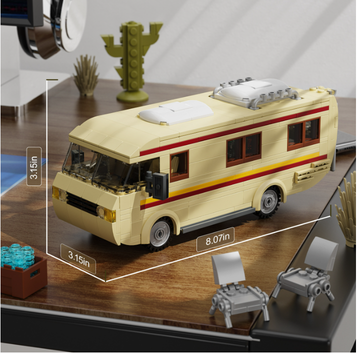 BuildMoc Cooking Lab RV Car Pinkman Building Blocks Set