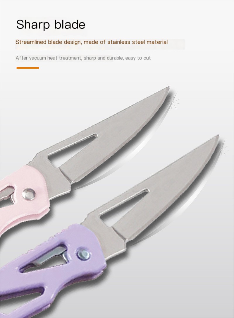 Mini Folding Key Knife - Black