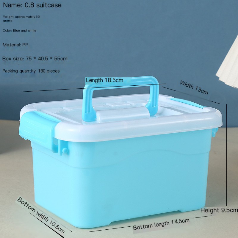 Aqua Fairy Storage Box in blue and white
