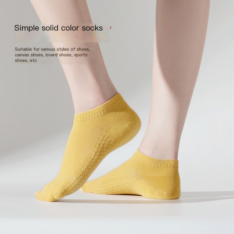 Women's Solid Color Mesh Invisible Socks