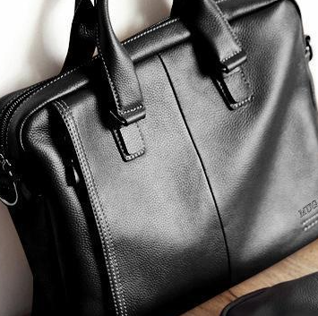 Men's Cowhide Business Handbag