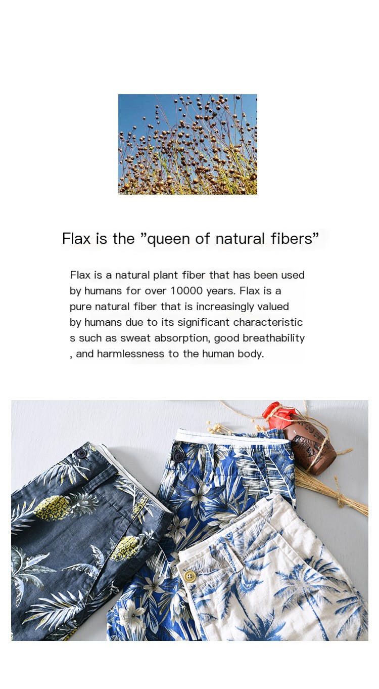 Coconut Tree Print Shorts Blue