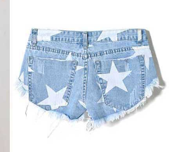 Denim Hot Pants Image 2