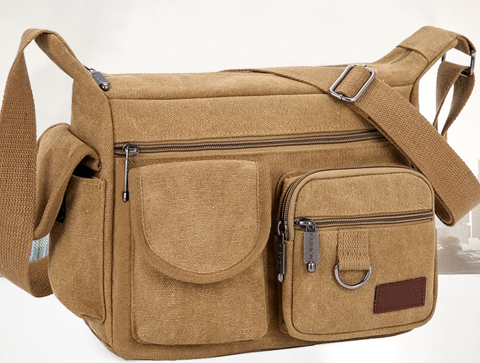 Men's canvas crossbody bag