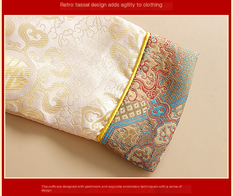 23 autumn new male baby one year old catch weekly birthday party 100 days dress Chinese Tang suit crown dress wholesale